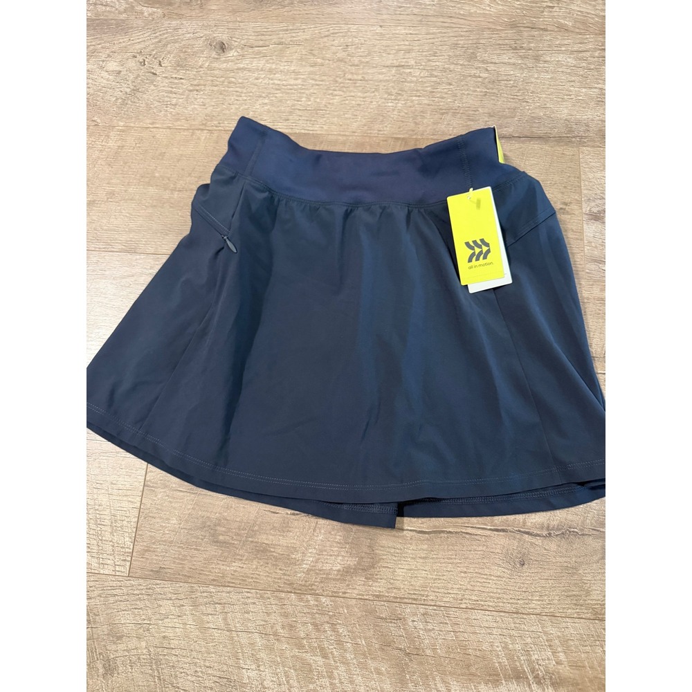 All in Motion Girls XL 14 Navy Blue Woven Skort Active Skirt with Inner Shorts